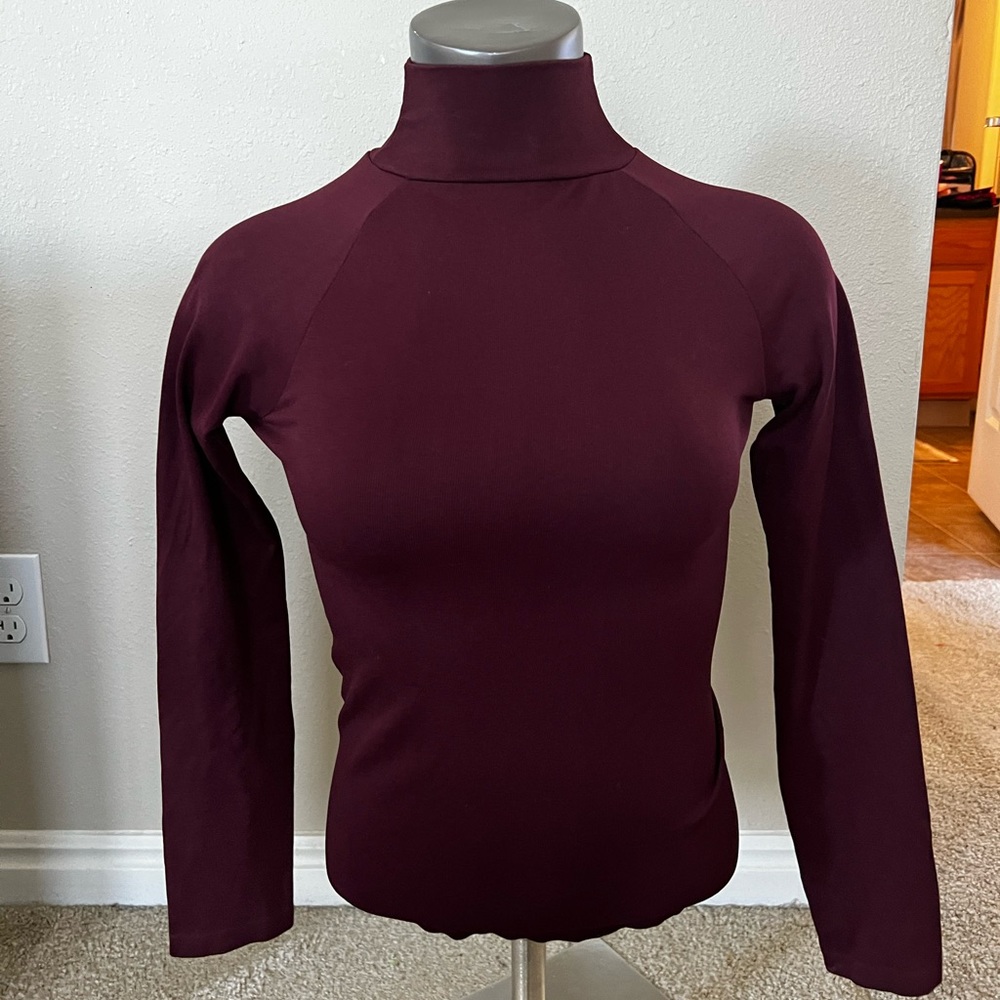 Free People Intimately open back mock neck long sleeve top